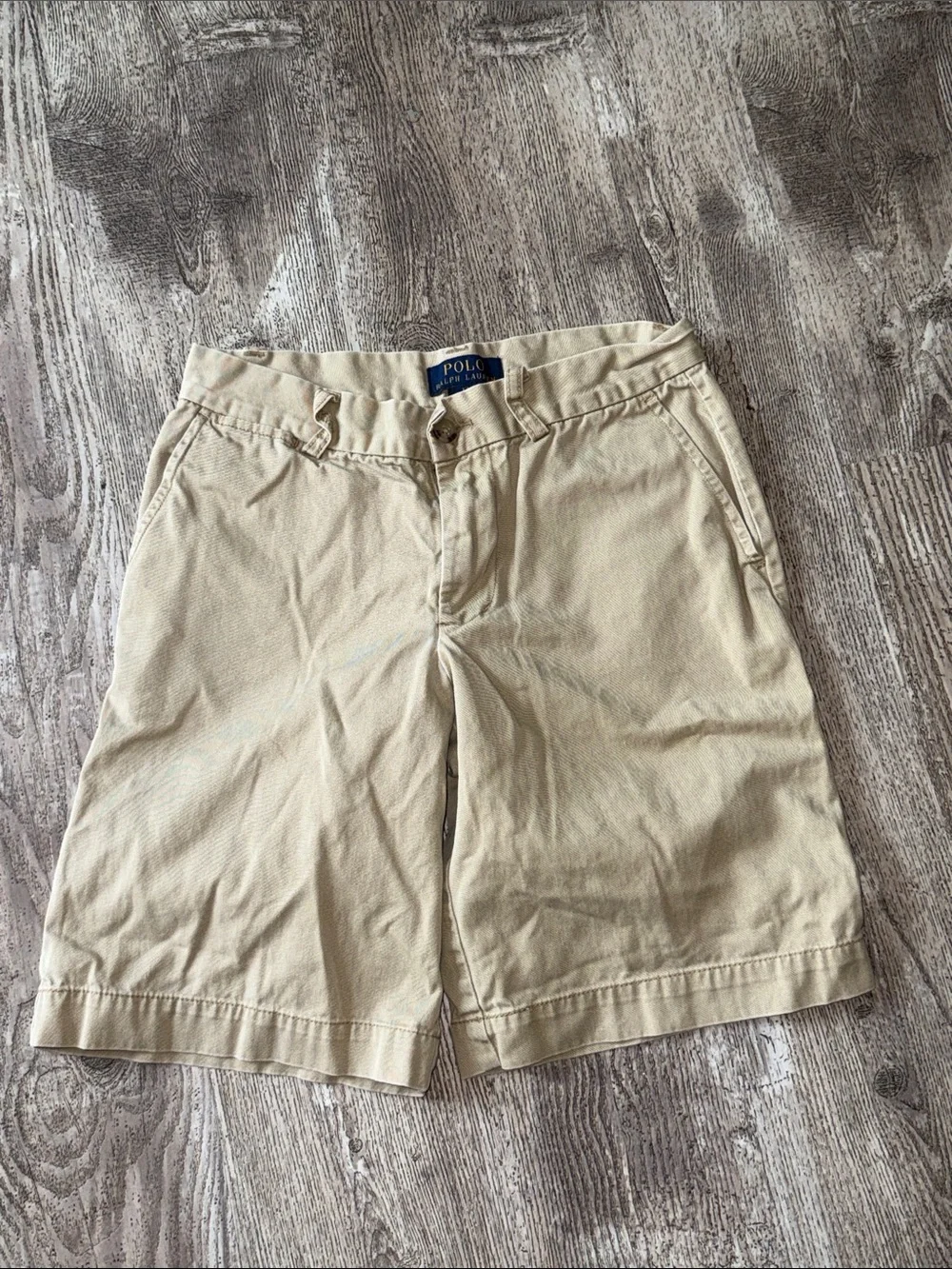 Polo by Ralph Lauren Men’s Tan Flat-Front Cotton Shorts